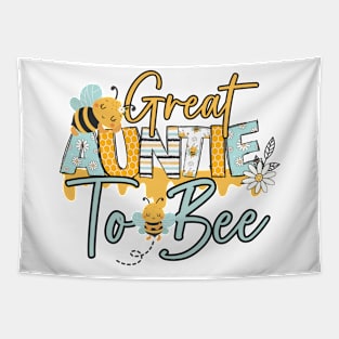 Great Auntie to bee-Buzzing with Love: Newborn Bee Pun Gift Tapestry