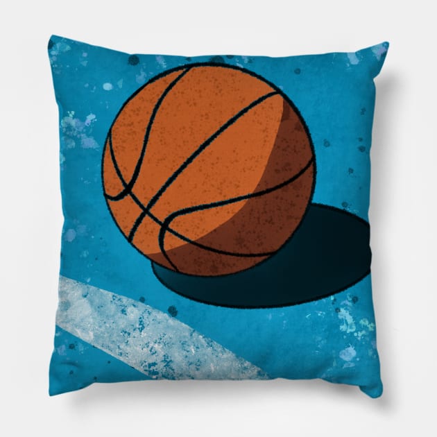 Basketball Never Stops Pillow by Lukish