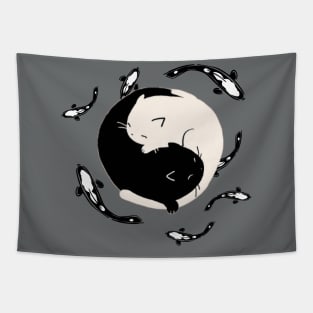 Yin Yang Kittens Tapestry