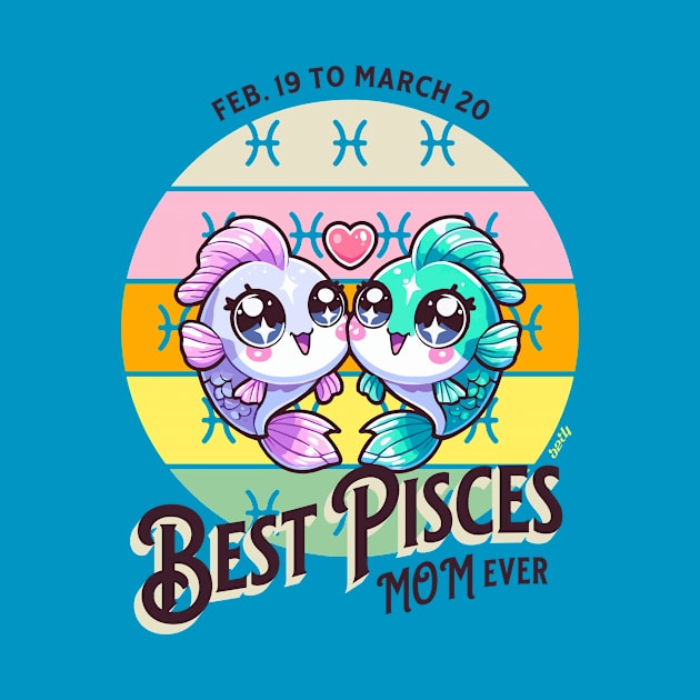 Best Pisces Mom Ever by B2T4 Shop