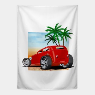 Red Hot Rod in Paradise Tapestry