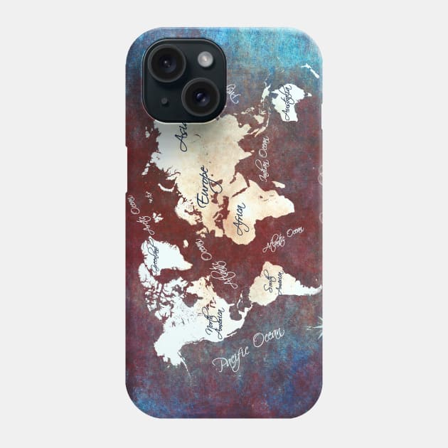 world map text  #map #worldmap Phone Case by JBJart