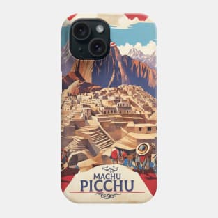 Peru Machu Picchu Tourism Vintage Poster Phone Case
