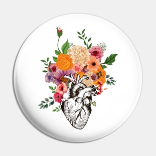 Flowers heart Pin