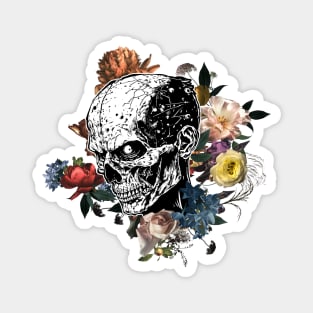 Skull and Flowers Magnet