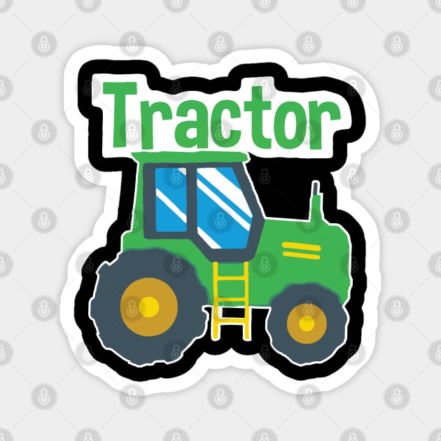 Kids Farm Truck Tractor Magnet by cowtown_cowboy