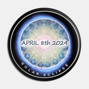 Solar Eclipse April 8th 2024 Tie Dye Moon Sun Totality Mandala Spirituality Pin