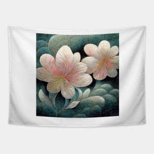 Traditional Japanese Flowers Painting Canvas #1 Tapestry