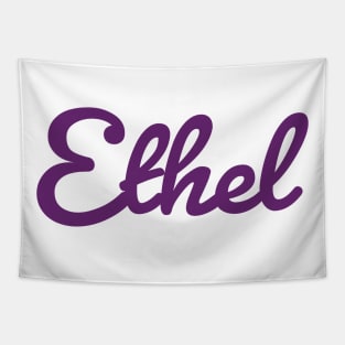 Ethel Name Purple Typography Tapestry