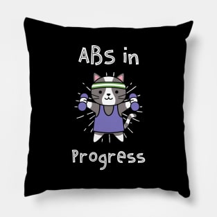 Cute Cat Abs in Progress Pillow