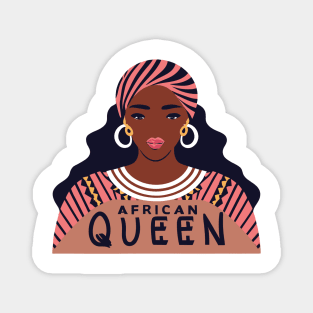 African Queen Fabric Magnet