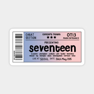 SEVENTEEN Concert Ticket Magnet