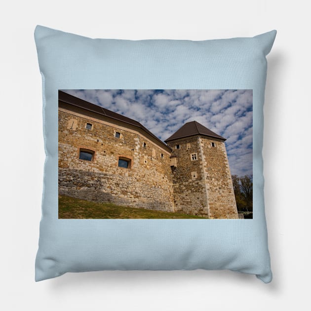 Ljubljana Castle, Slovenia Pillow by jojobob