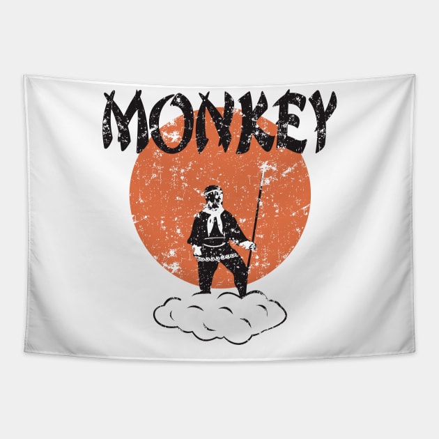 Monkey Magic Tapestry by VEKTORKITA