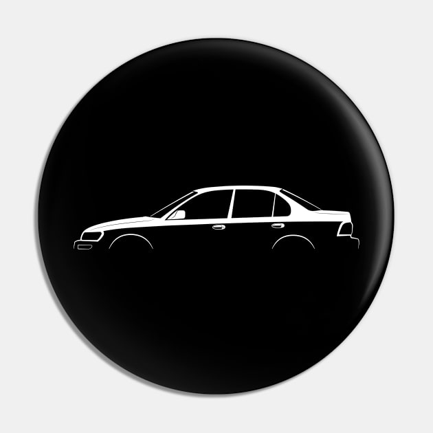 Toyota Corolla (E100) Silhouette Pin by Car-Silhouettes