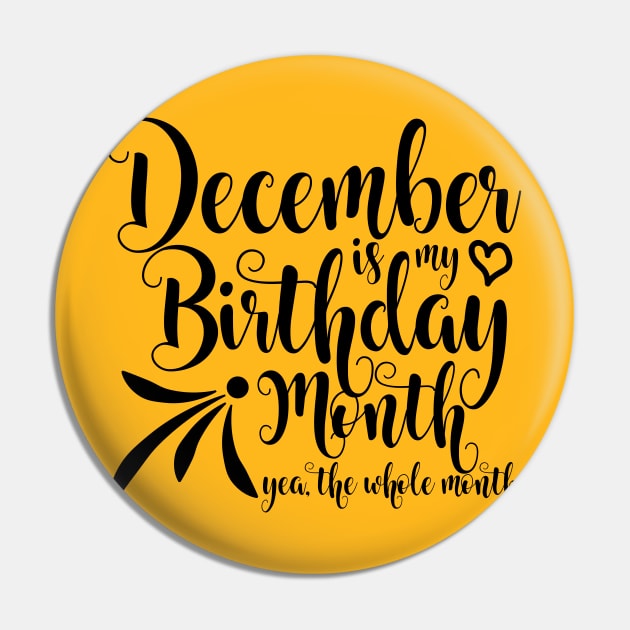 December Birthday Pin by Kuys Ed