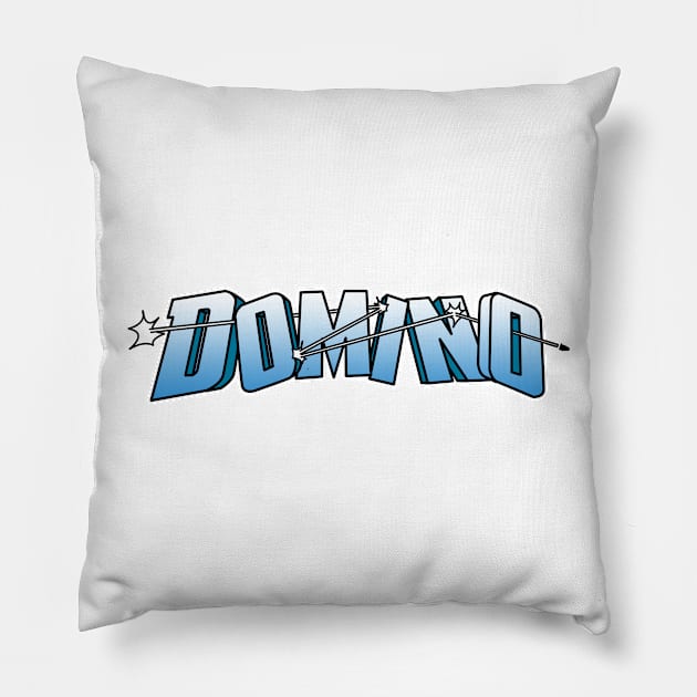 Dominio (Blue) Pillow by finnyproductions