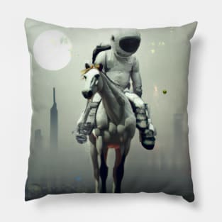 Astronaut and Horse Pillow