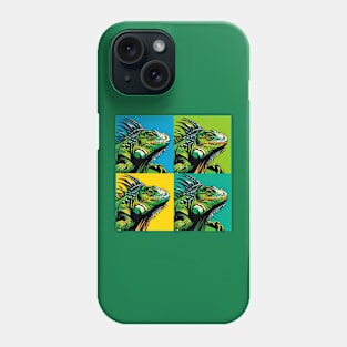 Green Iguana Pop Art - Exotic Reptile Phone Case