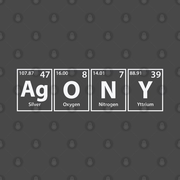 Agony (Ag-O-N-Y) Periodic Elements Spelling by cerebrands