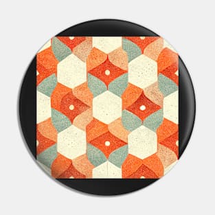 Orange paper pattern art 22 regular grid Pin