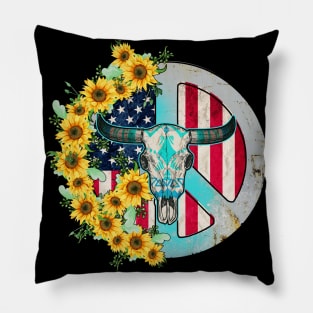 4th of July western American Design Pillow