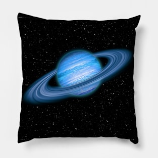 Light Blue Jupiter Planet Pillow