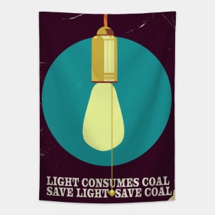 Save energy vintage poster Tapestry