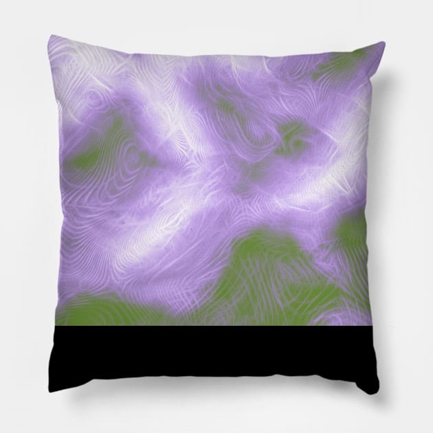 Genderqueer Pride Abstract Fractal Fog Pillow by VernenInk