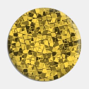 Grid Square Mosaic Pattern (Gold) Pin