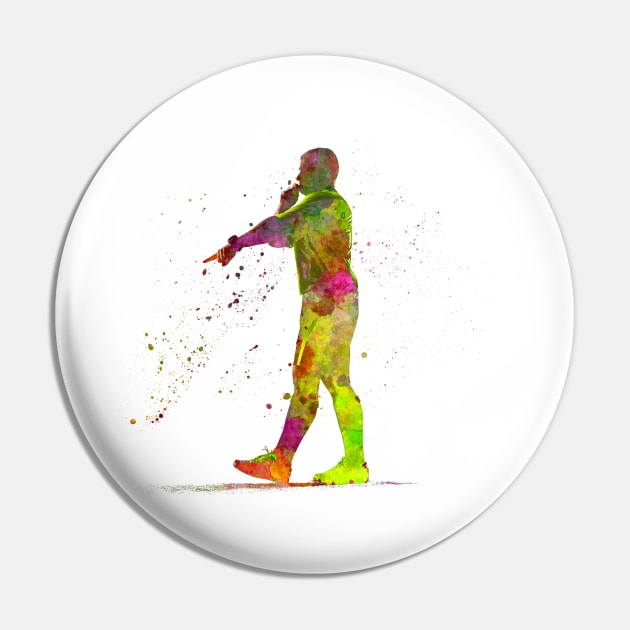 Sports referee in watercolor Pin by PaulrommerArt