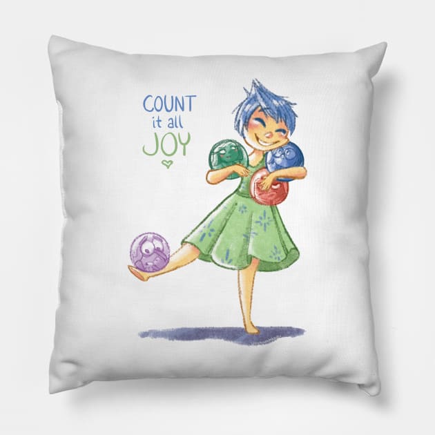 Inside Out - Count it All Joy Pillow by johannamation