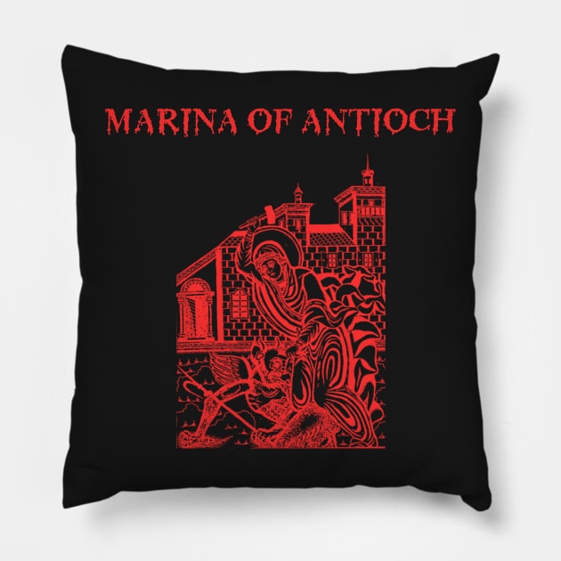 St. Marina of Antioch icon Pillow by thecamphillips