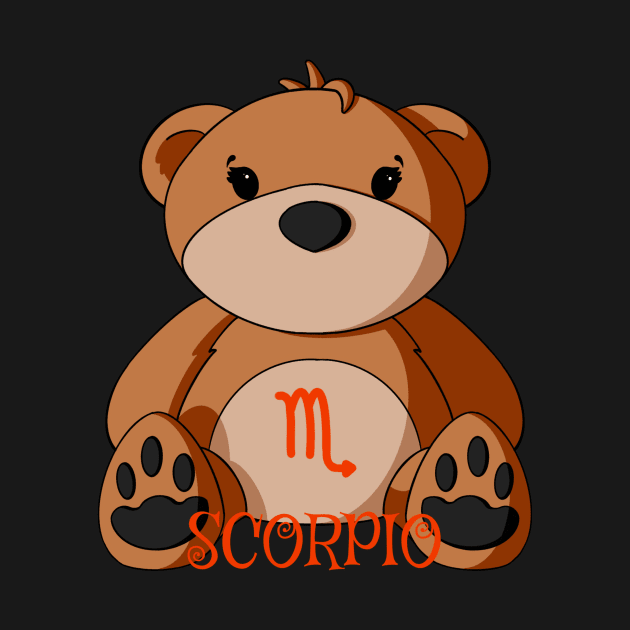 Scorpio Teddy Bear by Alisha Ober Designs