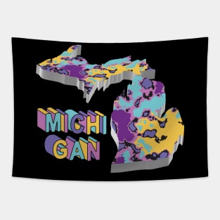 Michigan State Abstract Art Tapestry