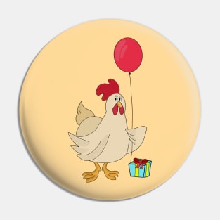 Happy Birthday Chicken Pin