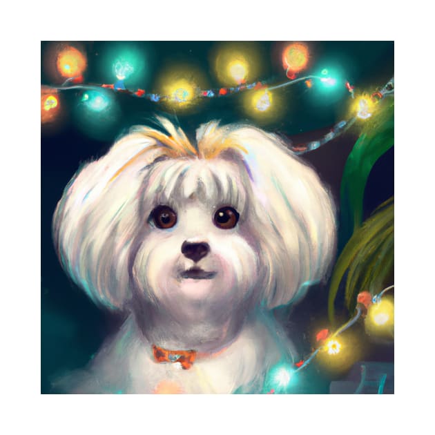 Cute Maltese Dog Drawing by Play Zoo