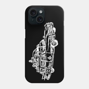 Ghostbusters Ecto-1 Bad Line Art Phone Case