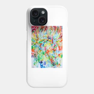 HORSE FACE - watercolor portrait Phone Case