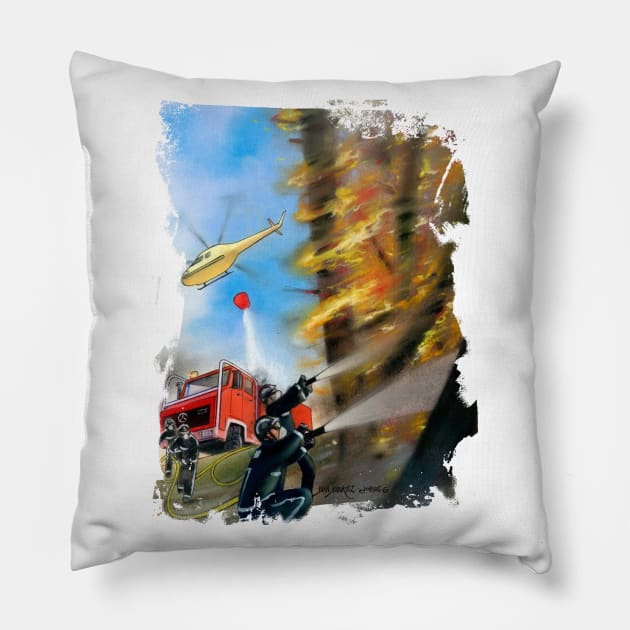 Fireman Wood Pillow by Juan Alvarez & Jorge Gomez Shop