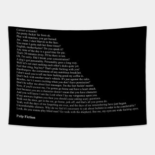 Pulp Fiction Quotes Tapestry