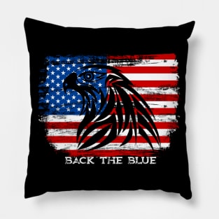 Back the Blue Police Supporter Officer Pillow