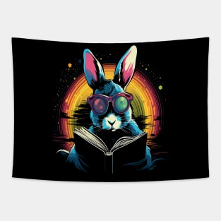 Rabbit Reads Book Tapestry