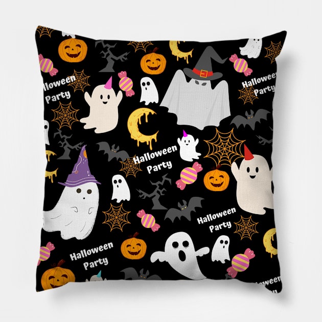 Halloween Face Mask, Haloween Party Face Mask for Kids. Pillow by DakhaShop