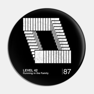 Level 42 / Minimalist Graphic Artwork Design Pin