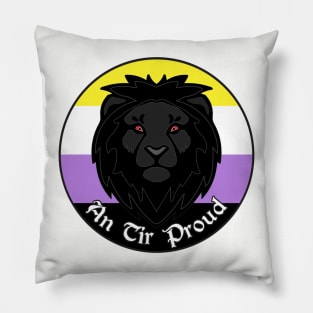 An Tir Pride - Nonbinary- Populace Badge Style 2 Pillow