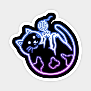 Cute Cat Neon Magnet