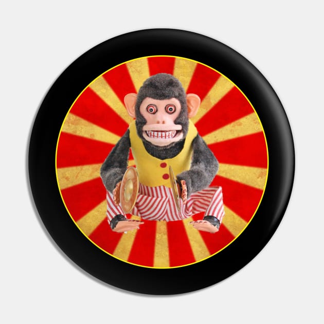 Psychedelic Monkey Fun Pin by atomicsnackbar