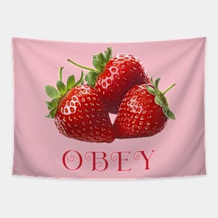 Obey The Strawberry Tapestry