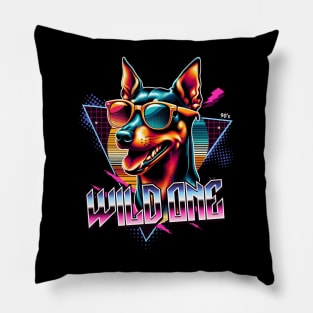 Wild One Miniature Pinscher Dog Pillow